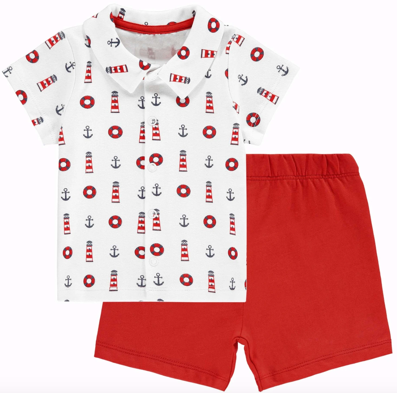Nautical Shirt and Shorts Set Rachel Riley in Red