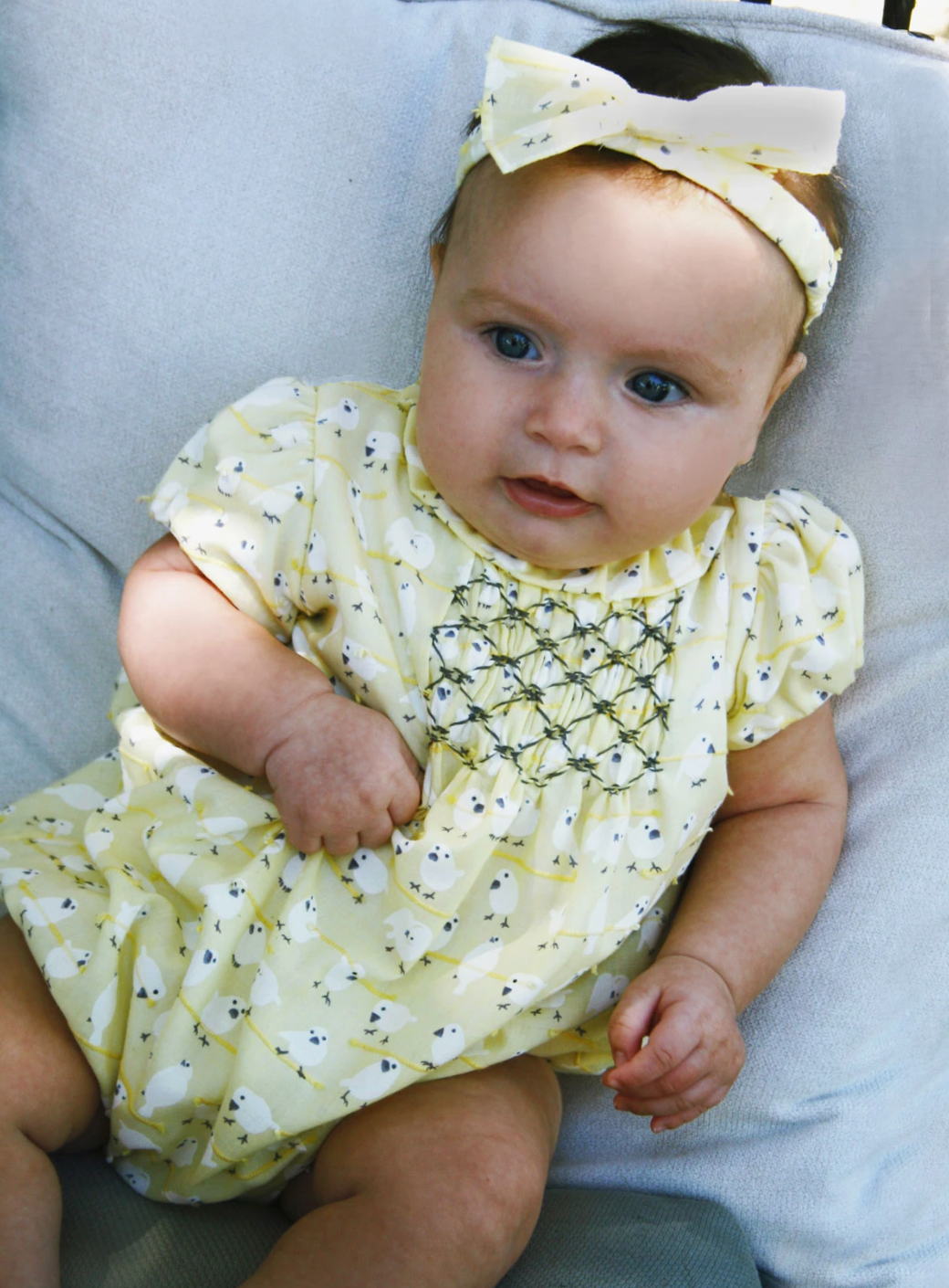 Baby sales smocked bubble