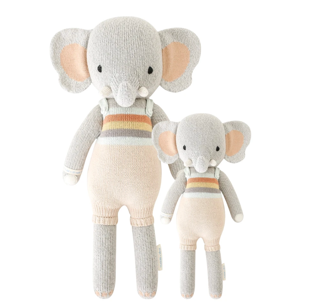 Cuddle and Kind Evan the Elephant hand knit doll