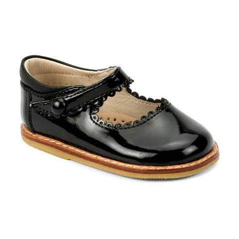 black patent mary jane leather girls shoe