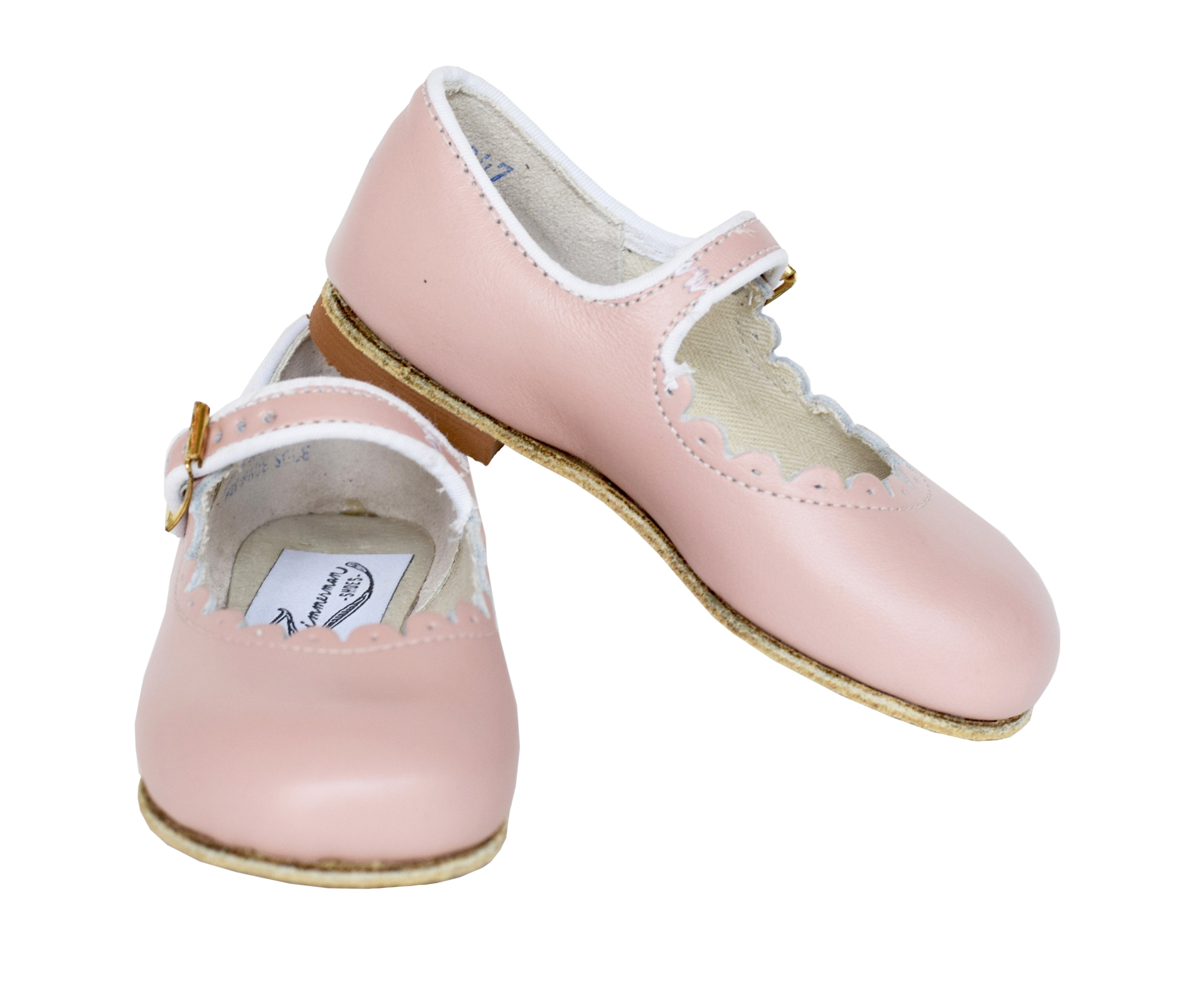 Zimmerman Shoes blush pink mary jane scalloped shoe