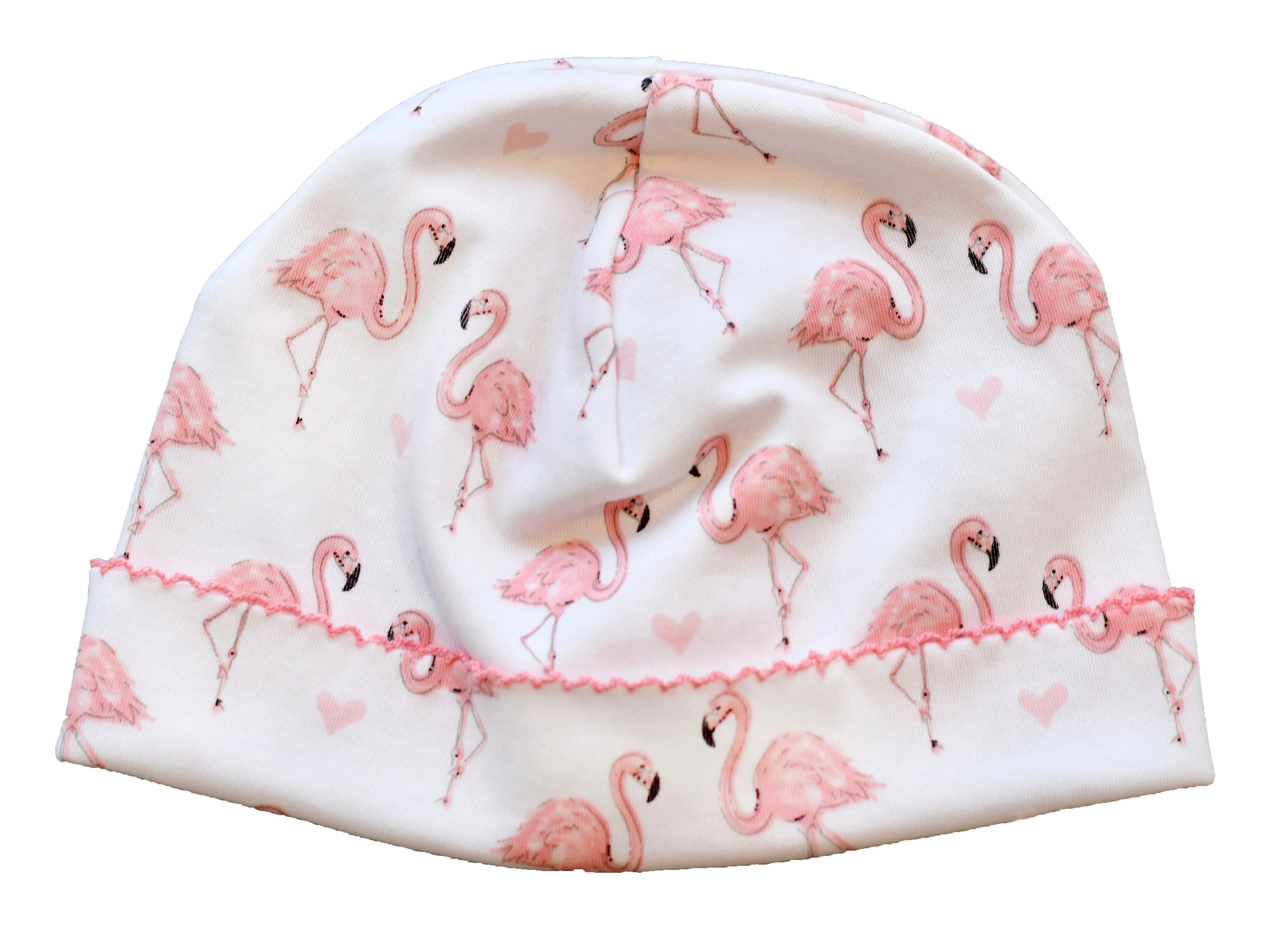 Pineapple Sunshine pink flamingo newborn hat
