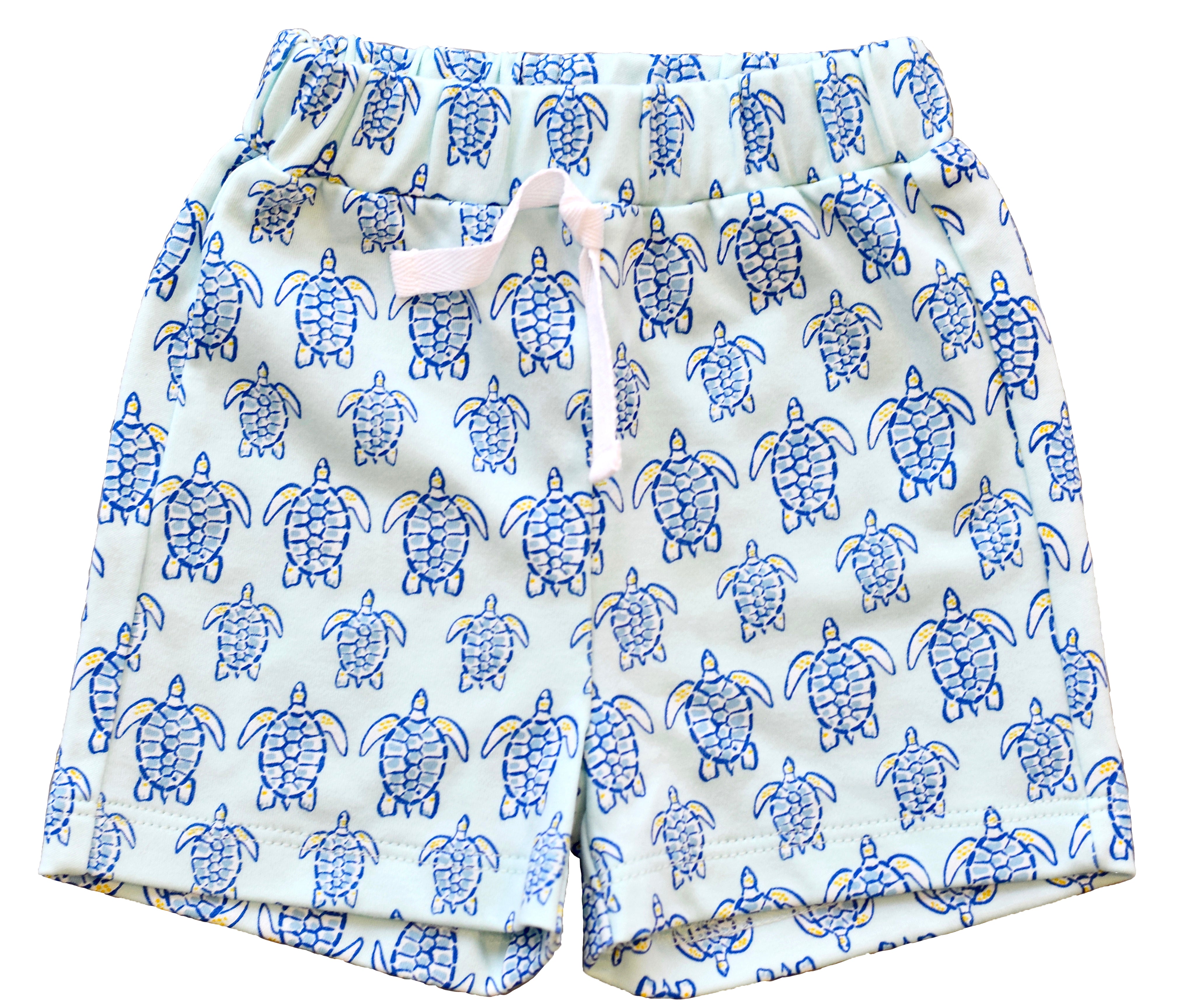 pineapple sunshine blue sea turtle shorts