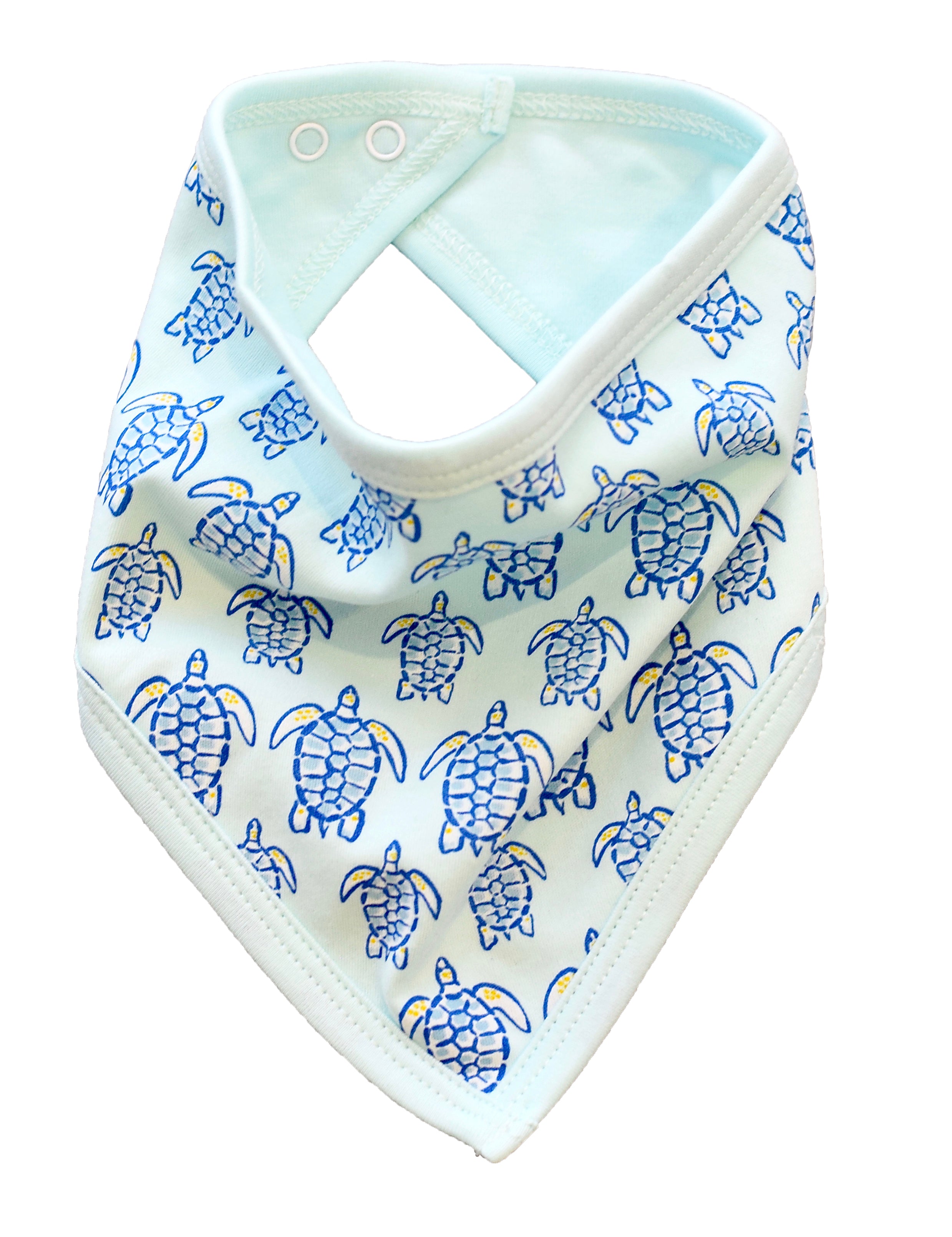pineapple sunshine blue sea turtle bandana bib