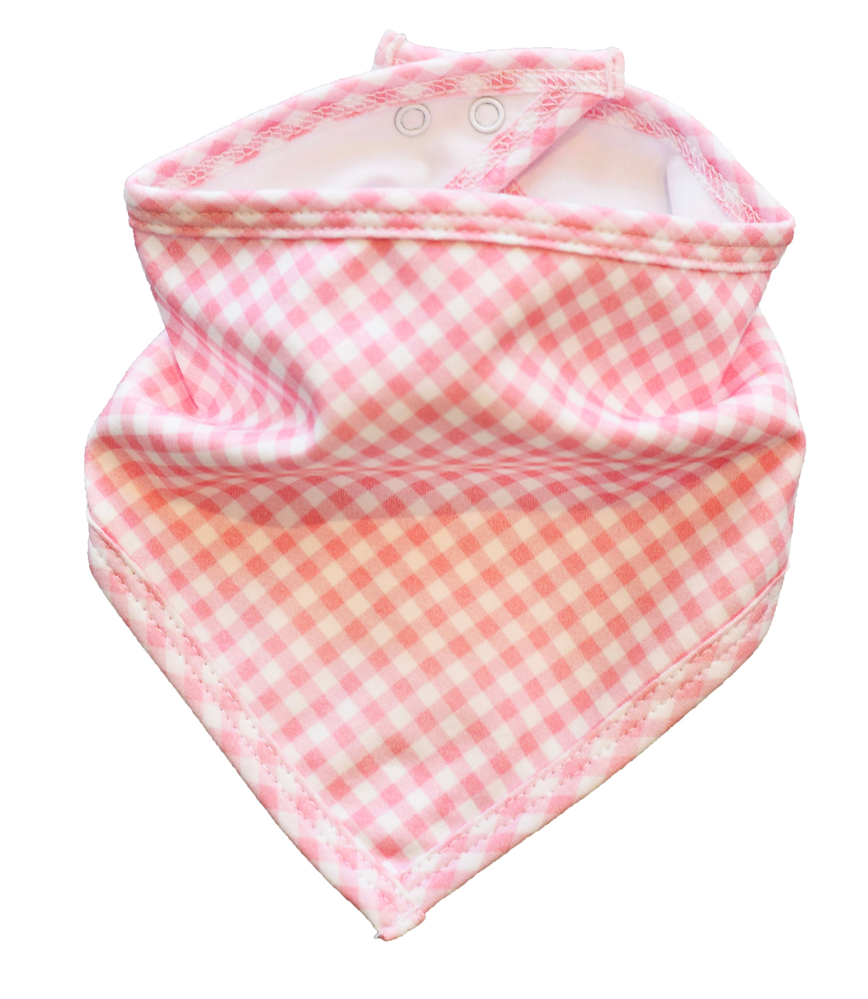 pineapple sunshine pink gingham bandana bib