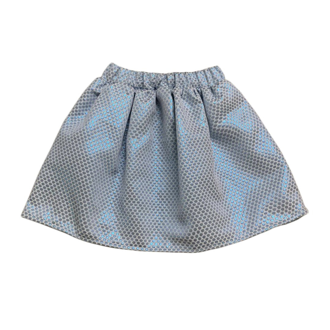 Blue Brocade Skirt