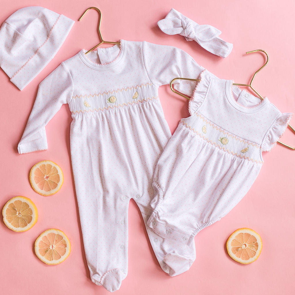 Pink Lemonade Smocked Bubble