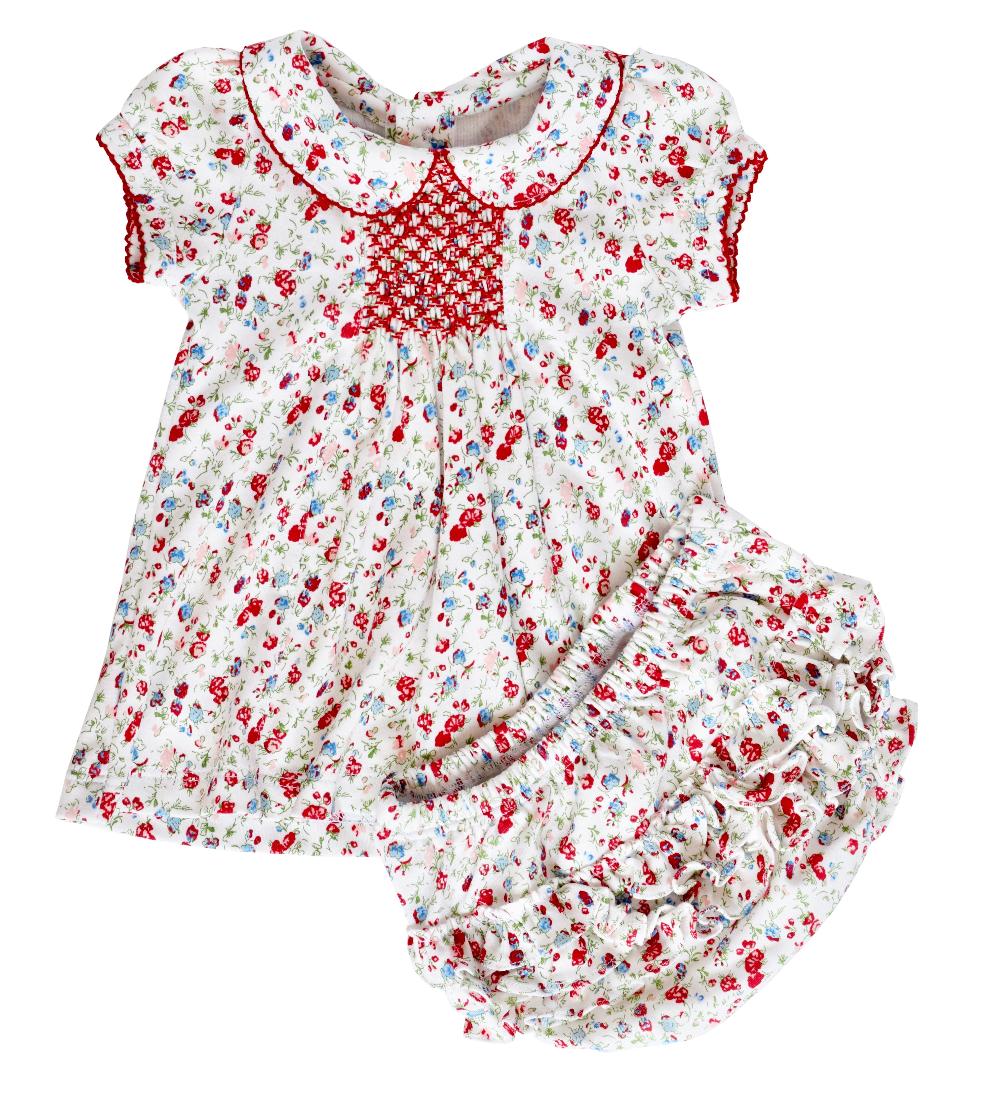 Pineapple Sunshine Poppy Floral Smocked Dress
