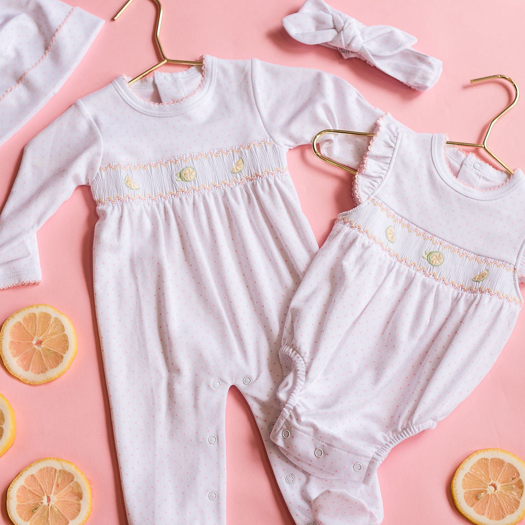 Pink Lemonade Smocked Bubble
