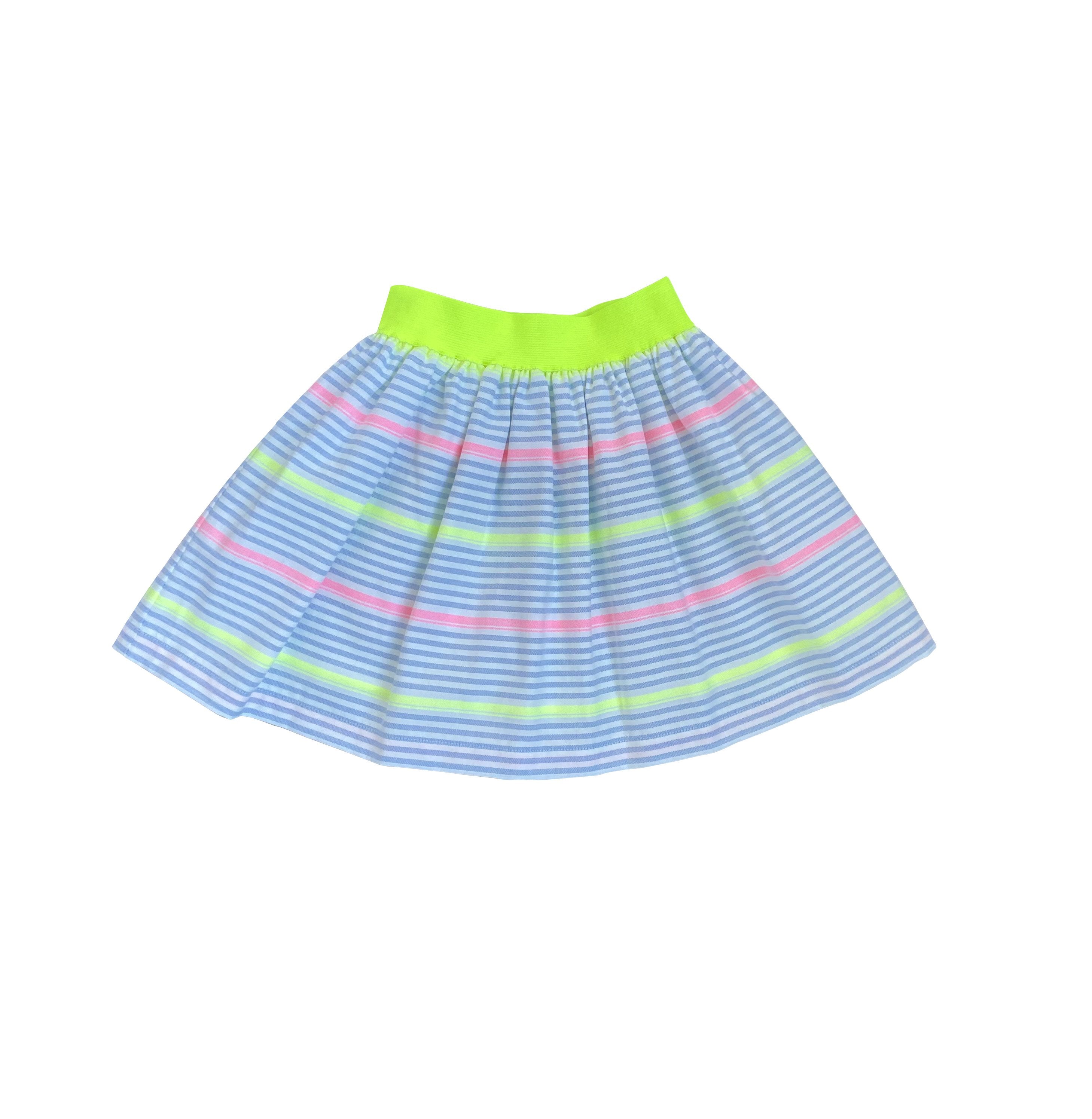 Neon Elastic Gathered Skirt