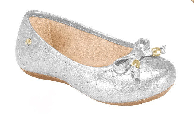 Pampili silver quilted ballet